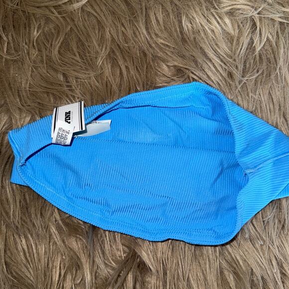 New VS PINK Ribbed Strapless Bandeau Blue size S - Picture 2 of 6